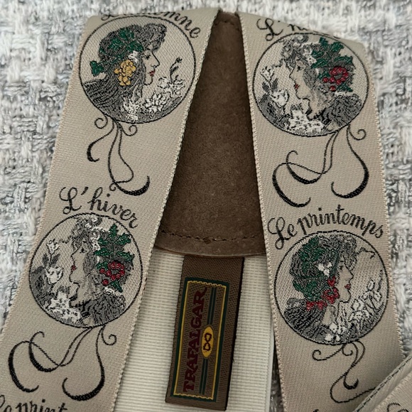 Vintage Limited Edition Trafalgar 100% Silk French Seasons Braces,  Gently Used - Picture 6 of 9